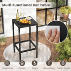 COSTWAY 3 Pieces Patio Bar Set, Modern Outdoor Bistro Set - Image 7