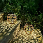 2 Pack Outdoor Solar Hanging Lantern Lights Metal LED Decorative Lamp - Image 9