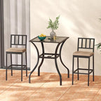 Tangkula Bistro Bar Table, 28.5" Square Bar Height Bistro Table w/ 2" Umbrella - Image 8