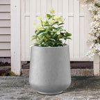 Kante 11.6" Dia Round Concrete Planter, Outdoor Indoor Large Plant Pots - Image 11