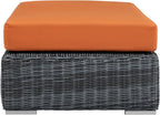 Modway Summon Wicker Rattan Outdoor Patio Sunbrella® Fabric Rectangle Ottoman - Image 6
