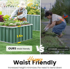 KING BIRD Raised Garden Bed 68" x 36" x 18" Heightened Galvanized Steel Metal - Image 5