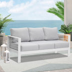 Wisteria Lane Patio Furniture Aluminum Sofa, All-Weather Outdoor 3 Seats Couch - Image 8