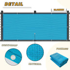 LOVE STORY 3'x10' Turquoise Blue Balcony Screen Privacy Fence Cover -Mesh - Image 5