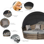 Outsunny 4-Piece Round Convertible Daybed - Image 7