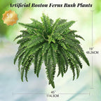 45" Fake Ferns, Realistic Large Artificial Bush Plants, 2 Artificial Boston - Image 4