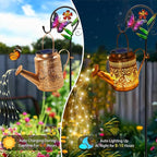 2 Pack Solar Powered Butterfly Watering Can Lights Waterproof Outdoor Decor - Image 6