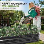 5-in-1 Adjustable Raised Garden Bed Kit | Galvanized Planter Boxes - Image 3