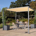 Eden's Decor Straight Flat-Edged Sun Shade Sail Rectangular 8' x 15' Beige - Image 6
