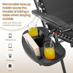 Yaheetech Outdoor Zero Gravity Chair Foldable Recliner Adjustable Patio Lounge - Image 8