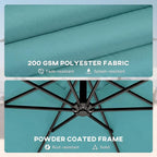 Outsunny 10 ft Offset Patio Umbrella - Image 8