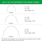 Gardzen Garden Hoops for Raised Beds Greenhouse Hoops, DIY Kit for Row Cover - Image 7