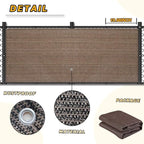 LOVE STORY Balcony Privacy Screen, 2.5'x5' Deck Shield Screen Fence Cover - Image 6