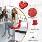 Yaheetech Bar Stools Set of 2, PU Leather Adjustable Swivel Barstools, - Image 7