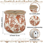 6 Inch Ceramic Plants Pots Vintage Ceramic Flower Planters Crackle Glaze Finish - Image 7