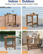 YEFU Outdoor Side Table for Patio: 16" HIPS Weather - Image 7