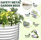 A ANLEOLIFE 7-Set 8X4X2 ft Galvanized Raised Garden Bed Kit, Oval Metal Deep - Image 4