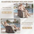 Zero Gravity Patio Swivel Rocking Recliner Chair - Image 5