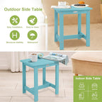 Y&M Outdoor Side Table, HIPS Adirondack Small Single Table, Waterproof Square - Image 6
