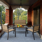 Devoko 4 Pieces Patio Furniture Set Outdoor Garden Patio Conversation Sets - Image 3