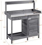 Yaheetech Outdoor Potting Bench Table, Garden Workstation w/Metal - Image 3