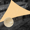 SUNNY GUARD Waterproof Sun Shade Sail 8'x9'x12' Sand Right Triangle UV Block by SUNNYGUARD