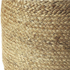 FRELISH DECOR Pedestal Pouf Ottoman Hand Braided 100% Jute Pouf Foot Stool - Image 4