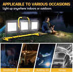 22000 Lumen Work Lights with Stand, 2 Adjustable Head LED Work Light, with - Image 6