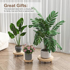 Wood Plant Stand Indoor Outdoor, 12/10/8/6" Round Wood Riser - Image 3
