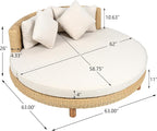 Scott Living Jennie Outdoor Round Wicker Daybed - Image 2