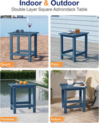 YEFU Outdoor Side Table for Patio: 16" HIPS Weather - Image 7