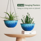 12 inch Large Hanging Planters for Indoor Outdoor Plants, Hanging Baskets for - Image 5