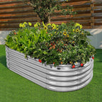 Land Guard 4×2×1.5ft Galvanized Raised Garden Bed Kit, Galvanized Planter - Image 4