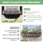 Riare 4 Pack 24 Inch Black Felt Window Box Liners- Fabric Trough Planter Basket - Image 4