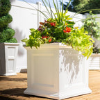 Mayne Fairfield 24-Inch Self Watering Square Planter Box, Weather-Resistant and - Image 9