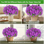 Artificial Flowers for Outdoor Indoor, Silk Flowers No Fade Fake Plastic - Image 5