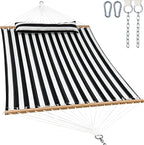 2 Person Hammocks for Outside, Double Quilted Fabric Outdoor Hammock by GafeteOutdoorLiving