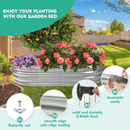 6X3X1 FT Oval Galvanized Metal Garden Raised Bed/Plant Box - Image 5