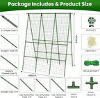Cucumber Trellis for Raised Bed 48" L x 64" H, 16mm Heavy-Duty Metal A-Shape - Image 2