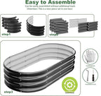 4x2x1ft-2pcs-Oval Raised Garden Bed Kit, Galvanized Planter Garden Boxes Outdoor - Image 3