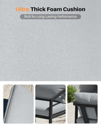 Outdoor Patio Loveseat, Never-Rust Aluminum Outdoor Loveseat Couch - Image 6