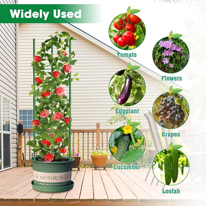 3 Pack Tomato Cages, 51.2in Tomato Plant Support Stakes Heavy-Duty, Garden - Image 7