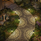 6 Pack Solar Lights Outdoor Garden Decorative Mandala Solar Pathway Lights - Image 2