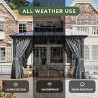 Aoxun 10'x12' Hardtop Gazebo, Aluminum Frame Permanent Pavilion - Image 7