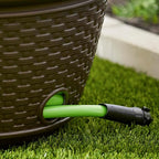 Suncast 2 Pack Decorative Wicker Garden Hose Holder Pot - Image 6