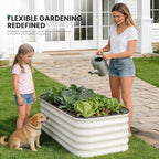 4×2×1.4FT Galvanized Raised Garden Bed Outdoor, Metal Raised Garden Bed Kit - Image 9