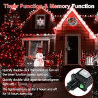 Upgraded Connectable 200 LED String Lights Indoor Outdoor, 66FT Red and White - Image 5