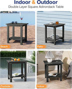 YEFU Outdoor Side Table for Patio: 16" HIPS Weather - Image 7