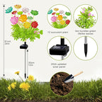 Solar Garden Lights Outdoor, 2 Pack Upgraded Succulent Solar Flowers Outside - Image 2
