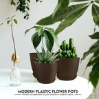 Utopia Home - Plant Pots Indoor - 7/6.6/6/5.3/4.8 Inches Garden Flower Pots - Image 5